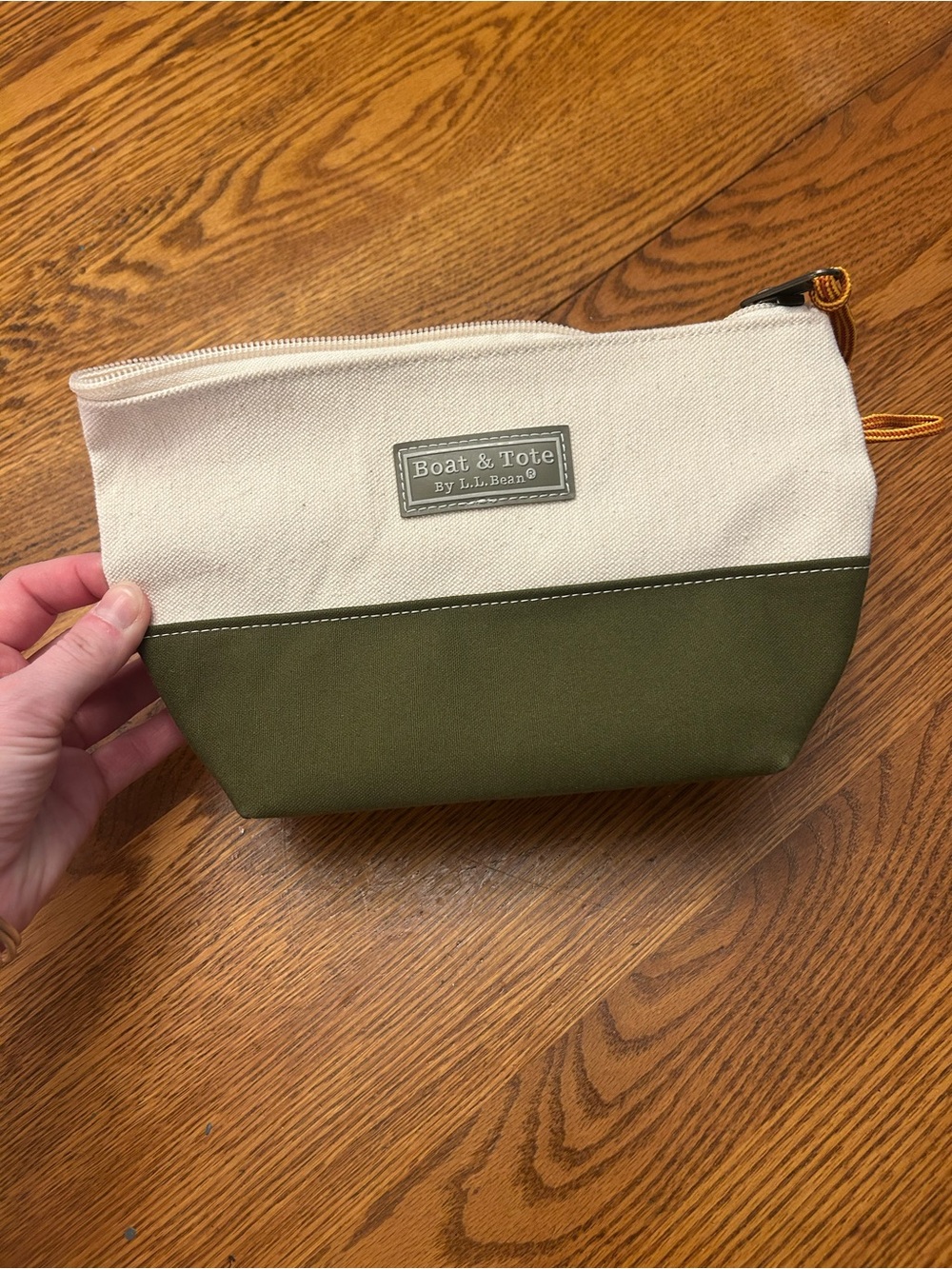L.L. Bean Boat & Tote Two-Tone Canvas Pouch